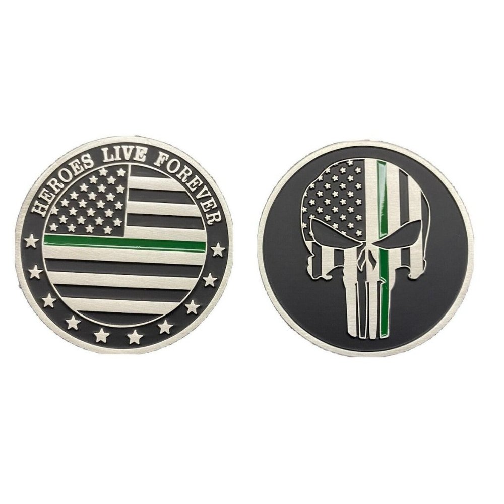 Federal Punisher Challenge Coin with Thin Green Line - New!